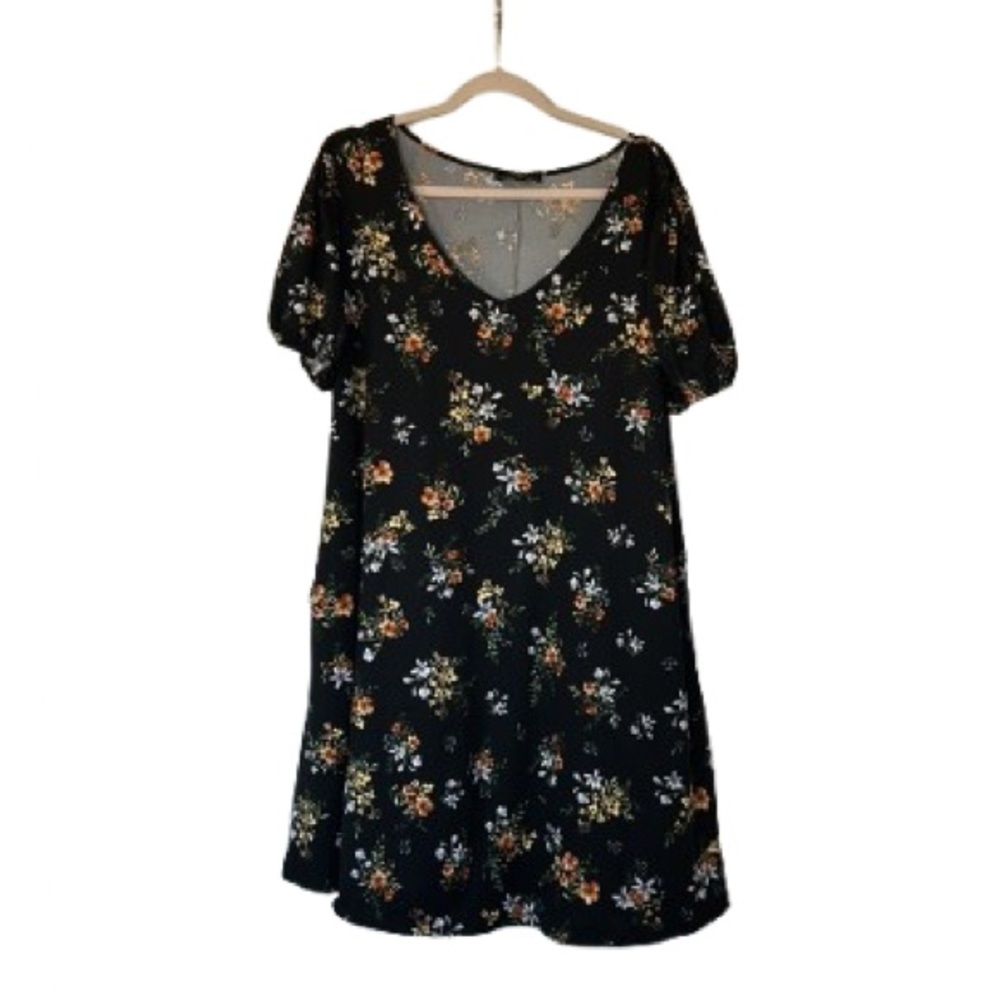 Floral Black Dress